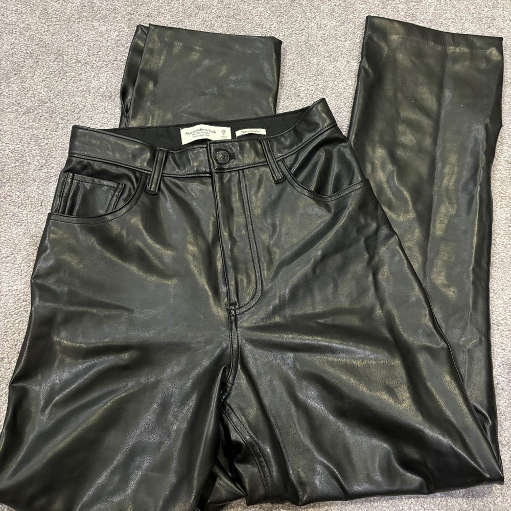 Abercrombie curve love vegan leather pants